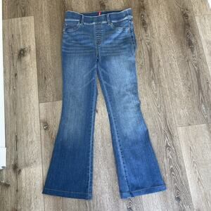 SPANX Spanx Shape Wear VtG INDIGO FLARE Pull On Jeans #20456R HEMMED Sz M